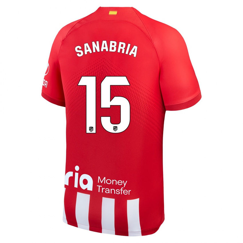 Mulher Camisola Juan Sanabria #15 Vermelho Branco Principal 2023/24 Camisa Brasil