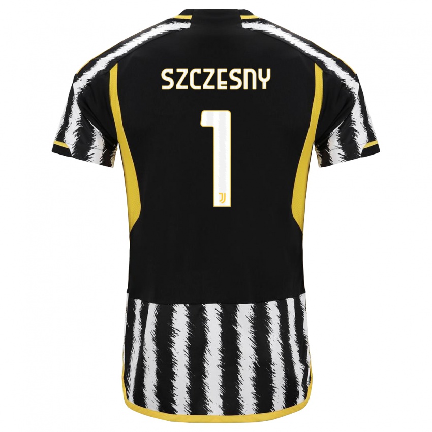 Mulher Camisola Wojciech Szczesny #1 Preto Branco Principal 2023/24 Camisa Brasil