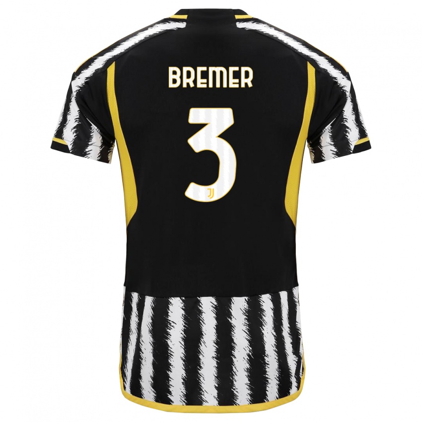 Mulher Camisola Bremer #3 Preto Branco Principal 2023/24 Camisa Brasil