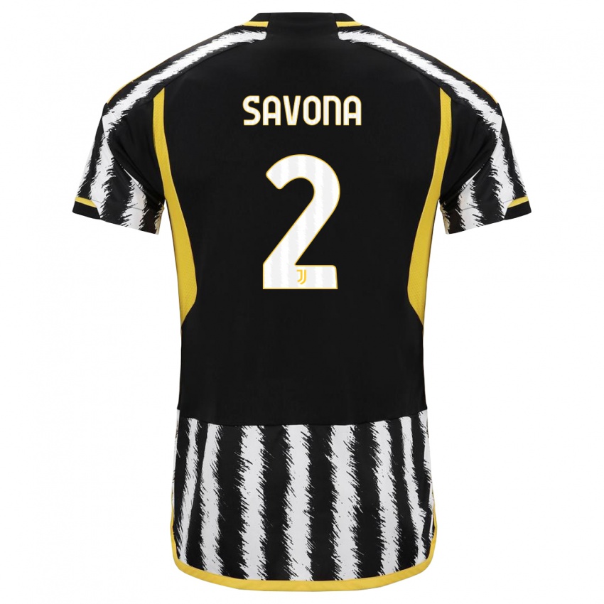 Mulher Camisola Nicolo Savona #2 Preto Branco Principal 2023/24 Camisa Brasil