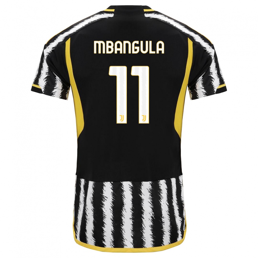 Mulher Camisola Samuel Mbangula #11 Preto Branco Principal 2023/24 Camisa Brasil