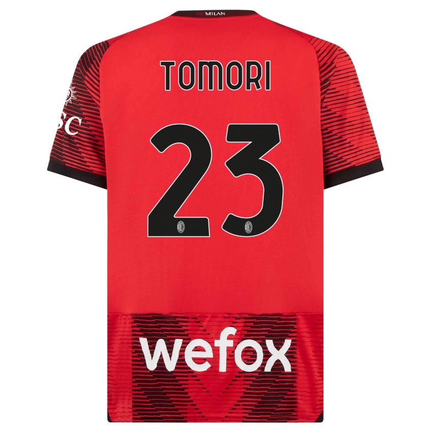 Mulher Camisola Fikayo Tomori #23 Vermelho Preto Principal 2023/24 Camisa Brasil