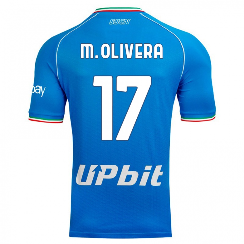 Mulher Camisola Mathias Olivera #17 Céu Azul Principal 2023/24 Camisa Brasil