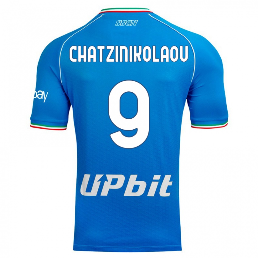 Mulher Camisola Despoina Chatzinikolaou #9 Céu Azul Principal 2023/24 Camisa Brasil