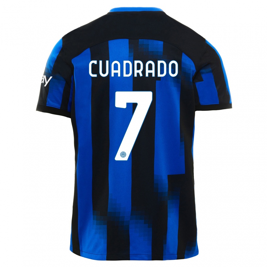 Mulher Camisola Juan Cuadrado #7 Preto Azul Principal 2023/24 Camisa Brasil