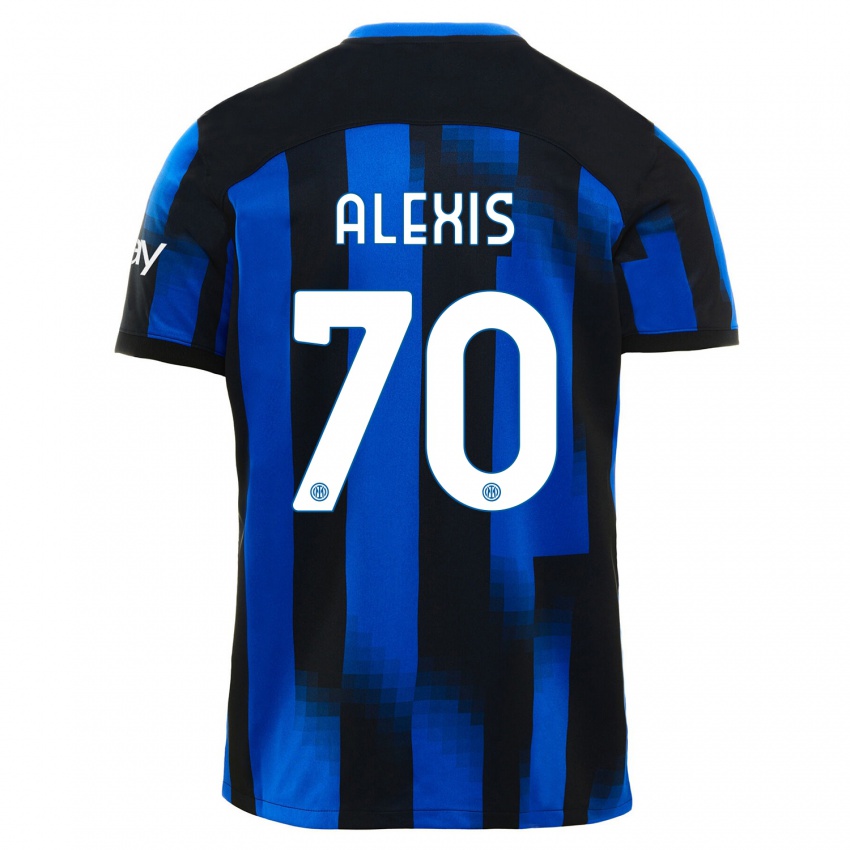 Mulher Camisola Alexis Sanchez #70 Preto Azul Principal 2023/24 Camisa Brasil