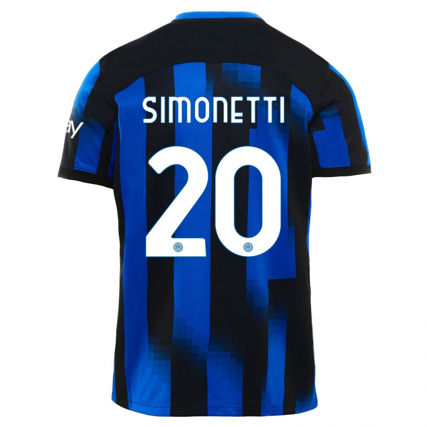 Mulher Camisola Flaminia Simonetti #20 Preto Azul Principal 2023/24 Camisa Brasil