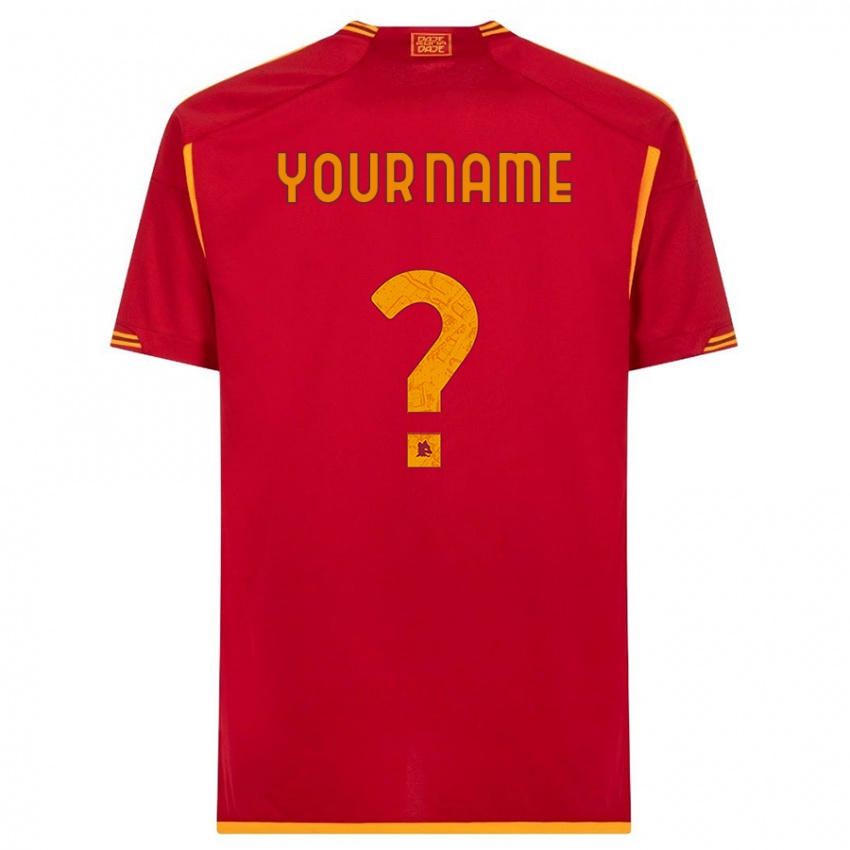 Mulher Camisola Seu Nome #0 Vermelho Principal 2023/24 Camisa Brasil
