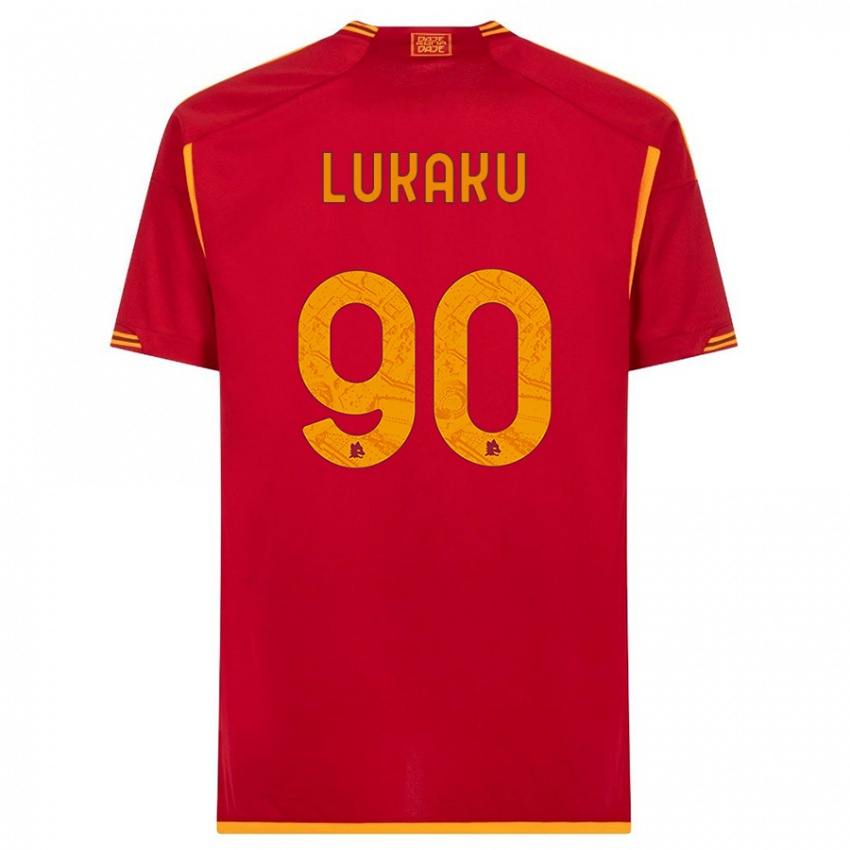 Mulher Camisola Romelu Lukaku #90 Vermelho Principal 2023/24 Camisa Brasil