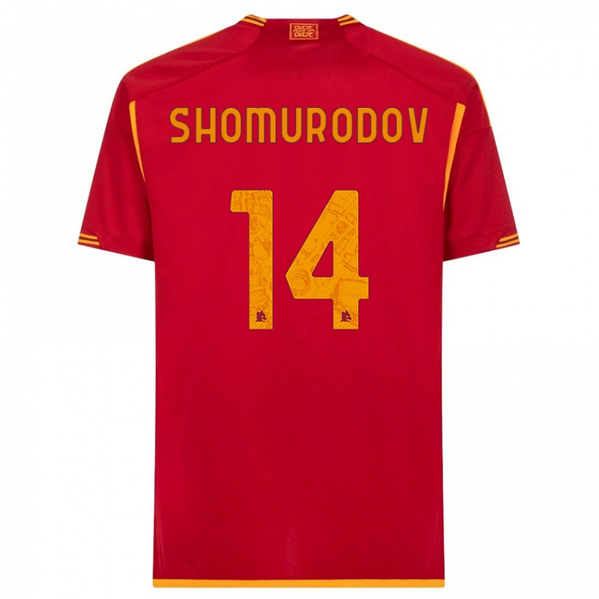 Mulher Camisola Eldor Shomurodov #14 Vermelho Principal 2023/24 Camisa Brasil