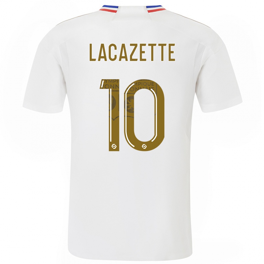 Mulher Camisola Alexandre Lacazette #10 Branco Principal 2023/24 Camisa Brasil