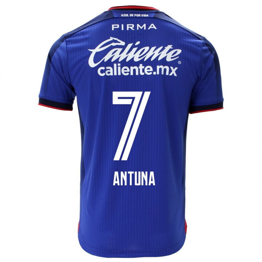Mulher Camisola Uriel Antuna #7 Azul Principal 2023/24 Camisa Brasil