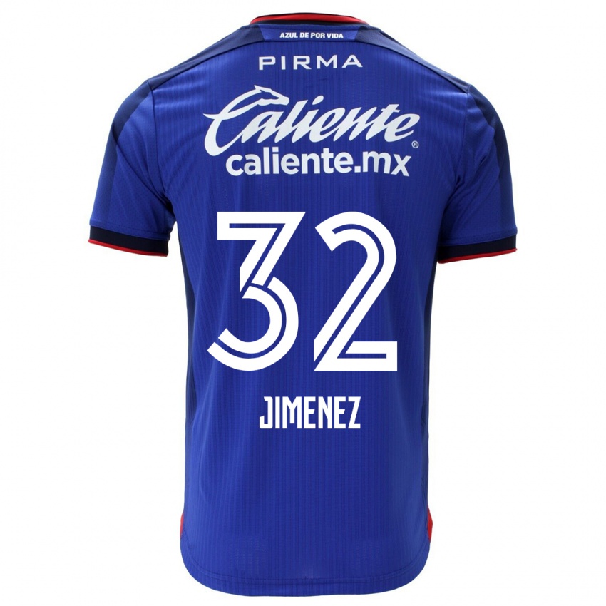 Mulher Camisola Cristian Jimenez #32 Azul Principal 2023/24 Camisa Brasil