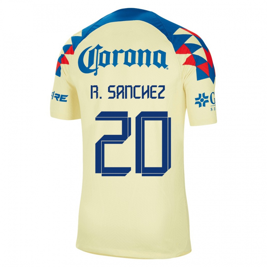 Mulher Camisola Richard Sanchez #20 Amarelo Principal 2023/24 Camisa Brasil