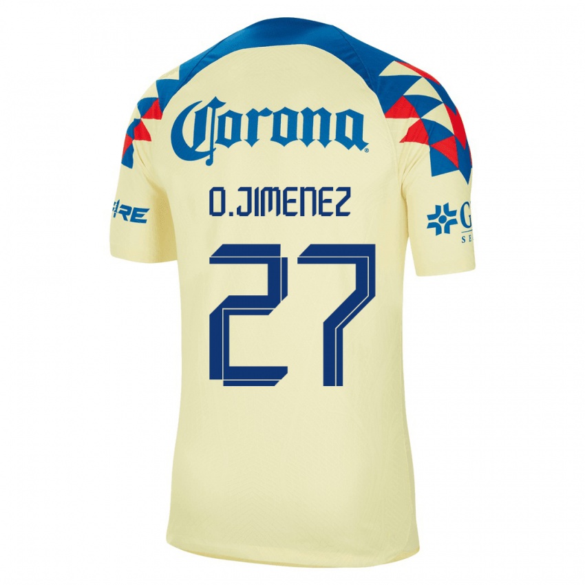 Mulher Camisola Oscar Jimenez #27 Amarelo Principal 2023/24 Camisa Brasil