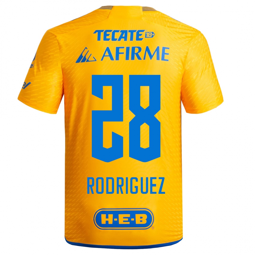 Mulher Camisola Luis Rodriguez #28 Amarelo Principal 2023/24 Camisa Brasil
