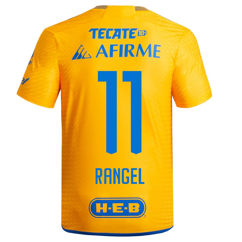 Mulher Camisola Nayeli Rangel #11 Amarelo Principal 2023/24 Camisa Brasil