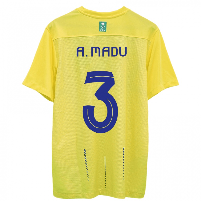 Mulher Camisola Abdullah Madu #3 Amarelo Principal 2023/24 Camisa Brasil