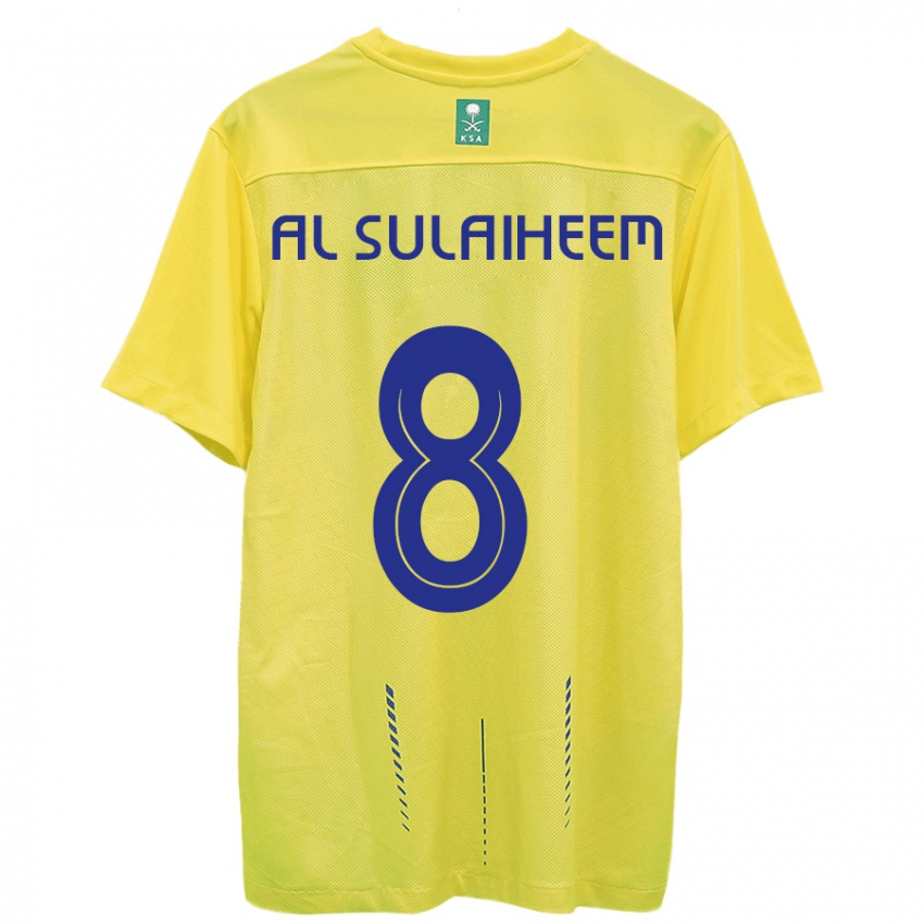 Mulher Camisola Abdulmajeed Al-Sulaiheem #8 Amarelo Principal 2023/24 Camisa Brasil