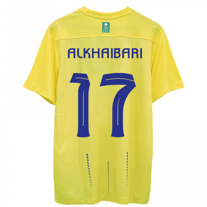 Mulher Camisola Abdullah Al-Khaibari #17 Amarelo Principal 2023/24 Camisa Brasil