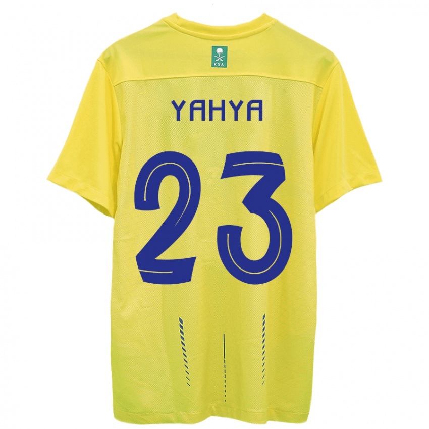 Mulher Camisola Ayman Yahya #23 Amarelo Principal 2023/24 Camisa Brasil
