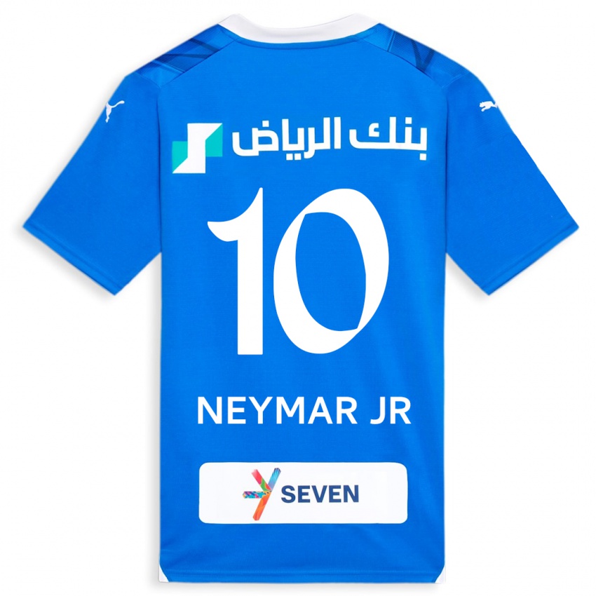 Mulher Camisola Neymar #10 Azul Principal 2023/24 Camisa Brasil