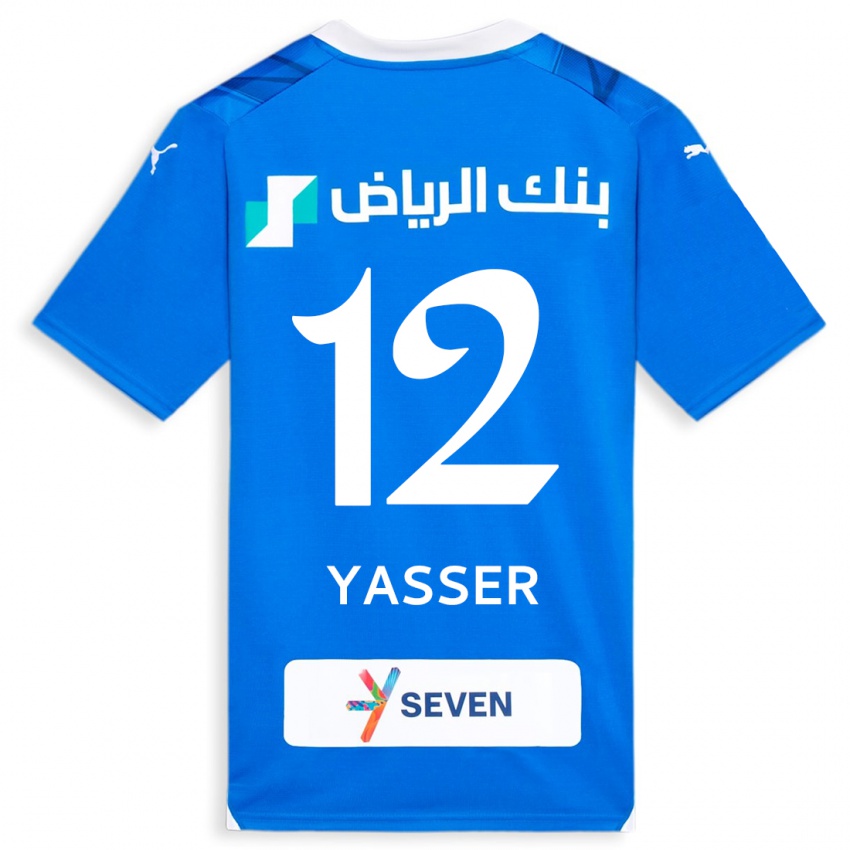 Mulher Camisola Yasser Al-Shahrani #12 Azul Principal 2023/24 Camisa Brasil