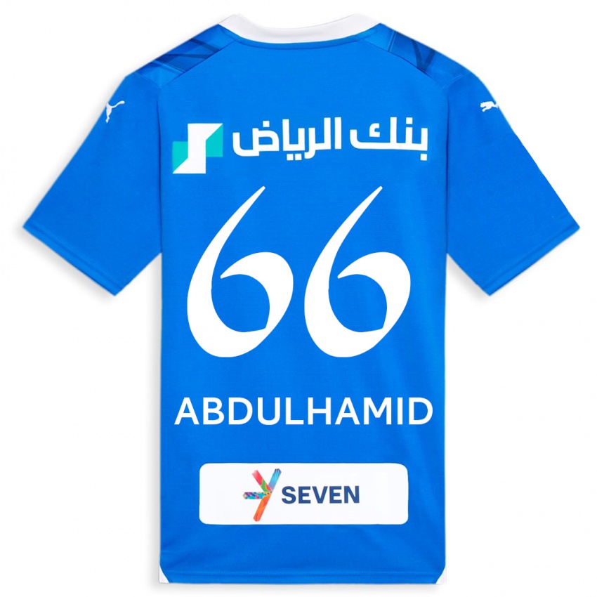 Mulher Camisola Saud Abdulhamid #66 Azul Principal 2023/24 Camisa Brasil