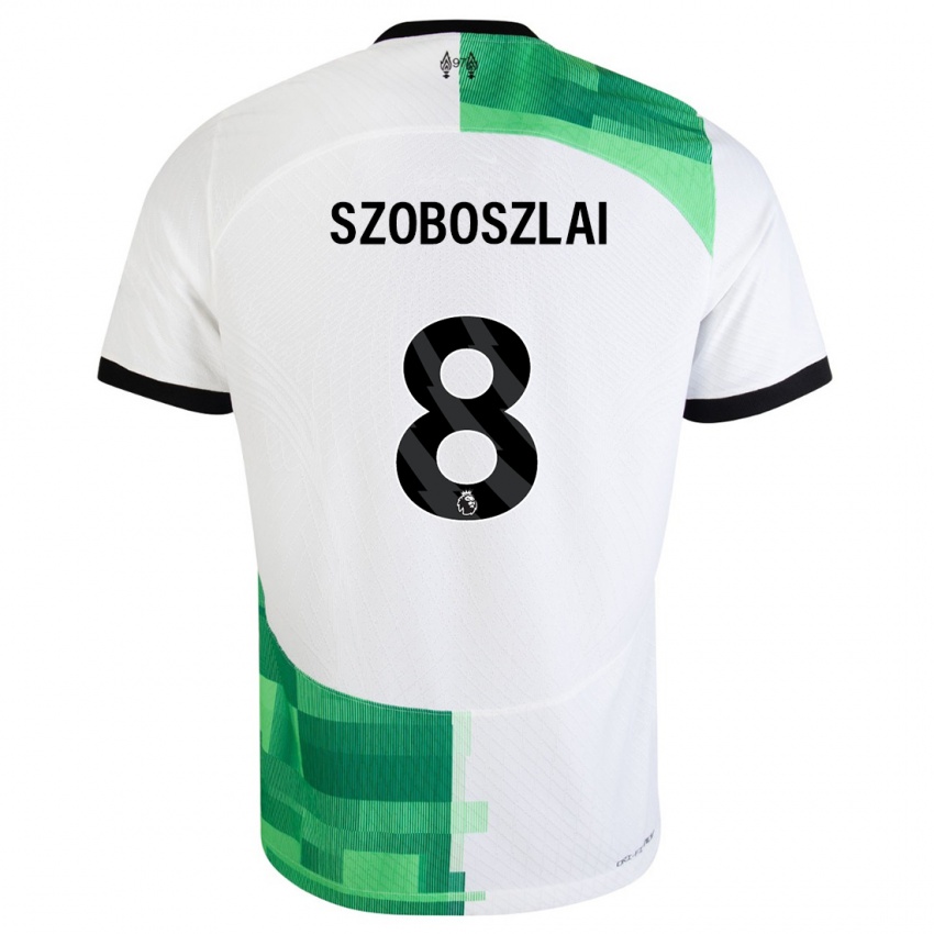 Mulher Camisola Dominik Szoboszlai #8 Branco Verde Alternativa 2023/24 Camisa Brasil