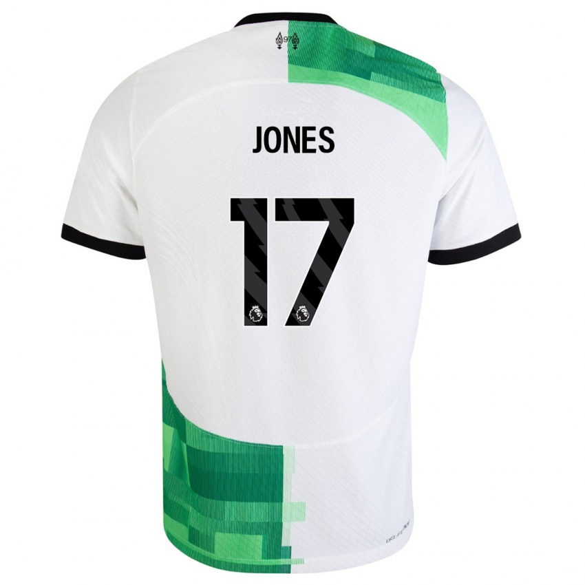 Mulher Camisola Curtis Jones #17 Branco Verde Alternativa 2023/24 Camisa Brasil