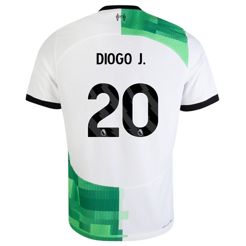 Mulher Camisola Diogo Jota #20 Branco Verde Alternativa 2023/24 Camisa Brasil