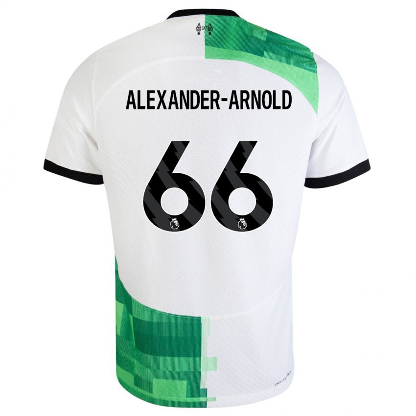 Mulher Camisola Trent Alexander-Arnold #66 Branco Verde Alternativa 2023/24 Camisa Brasil