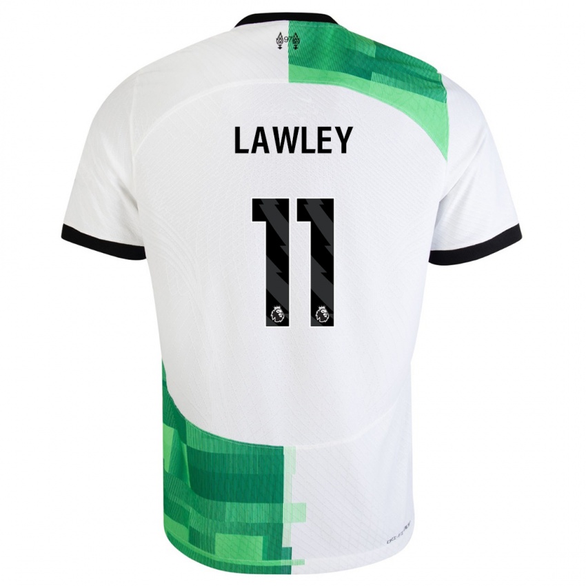 Mulher Camisola Melissa Lawley #11 Branco Verde Alternativa 2023/24 Camisa Brasil