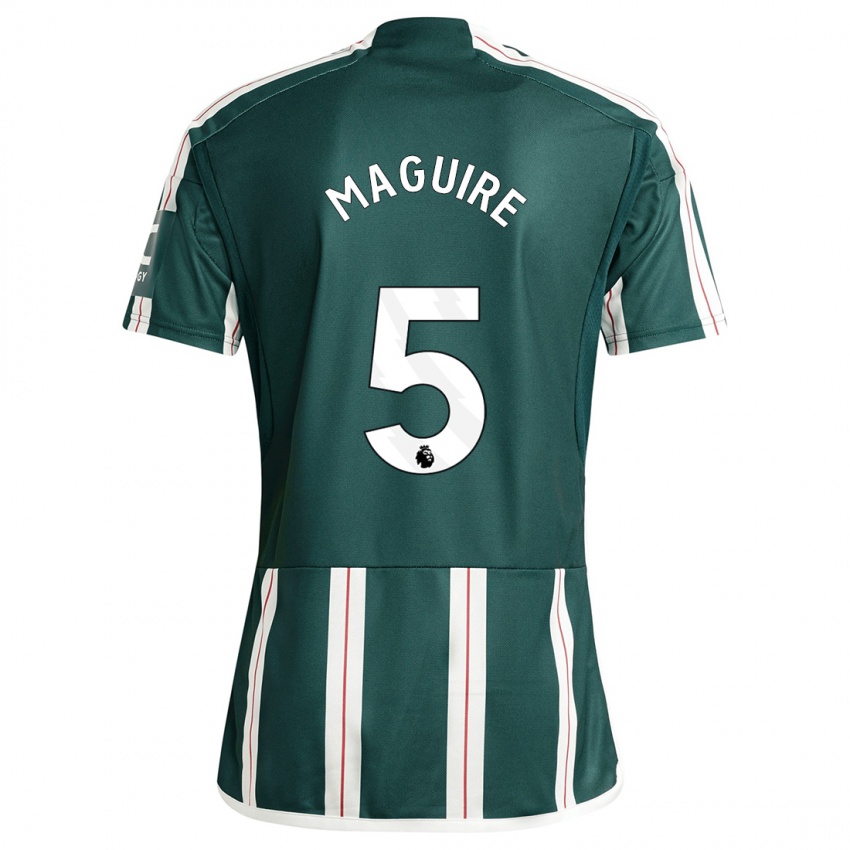 Mulher Camisola Harry Maguire #5 Verde Escuro Alternativa 2023/24 Camisa Brasil