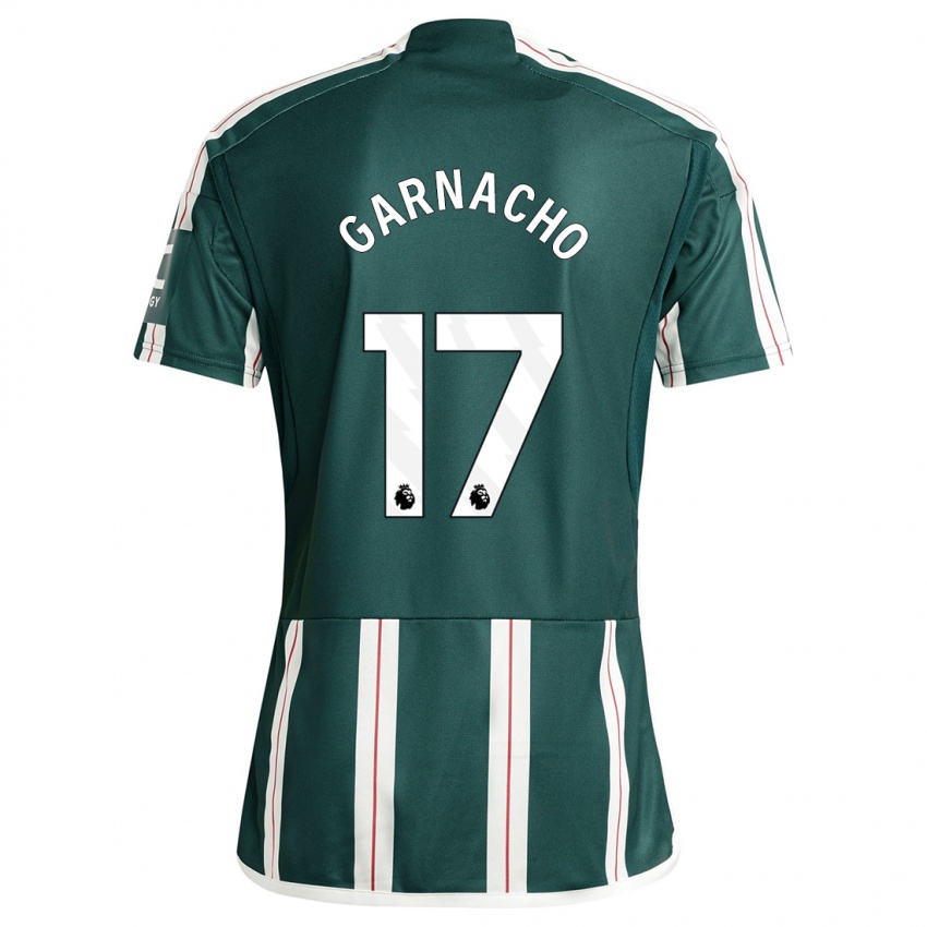 Mulher Camisola Alejandro Garnacho #17 Verde Escuro Alternativa 2023/24 Camisa Brasil