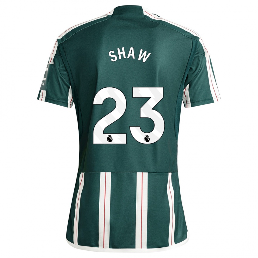 Mulher Camisola Luke Shaw #23 Verde Escuro Alternativa 2023/24 Camisa Brasil
