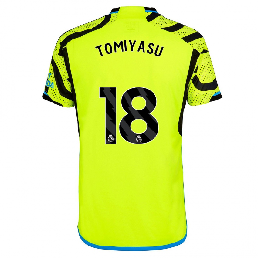 Mulher Camisola Takehiro Tomiyasu #18 Amarelo Alternativa 2023/24 Camisa Brasil