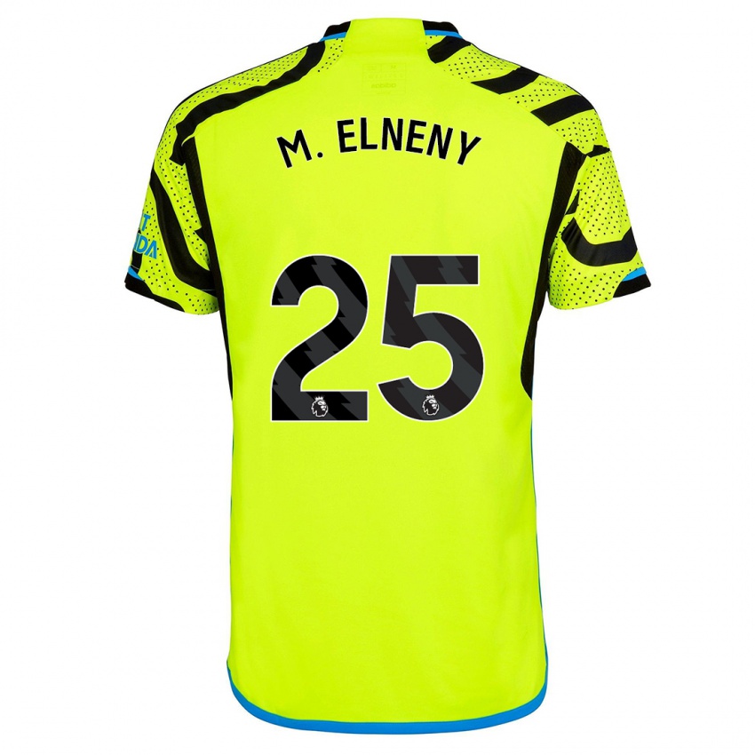 Mulher Camisola Mohamed Elneny #25 Amarelo Alternativa 2023/24 Camisa Brasil