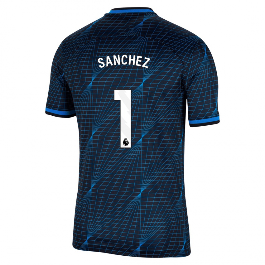 Mulher Camisola Robert Sanchez #1 Azul Escuro Alternativa 2023/24 Camisa Brasil