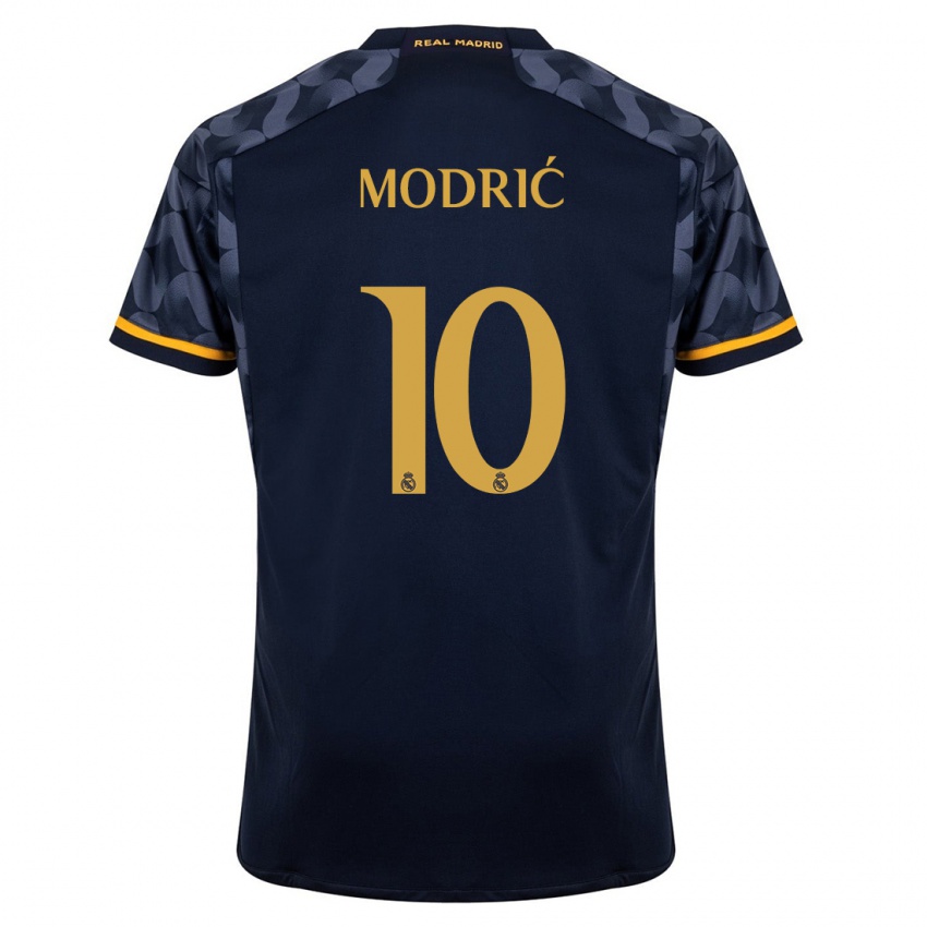 Mulher Camisola Luka Modric #10 Azul Escuro Alternativa 2023/24 Camisa Brasil