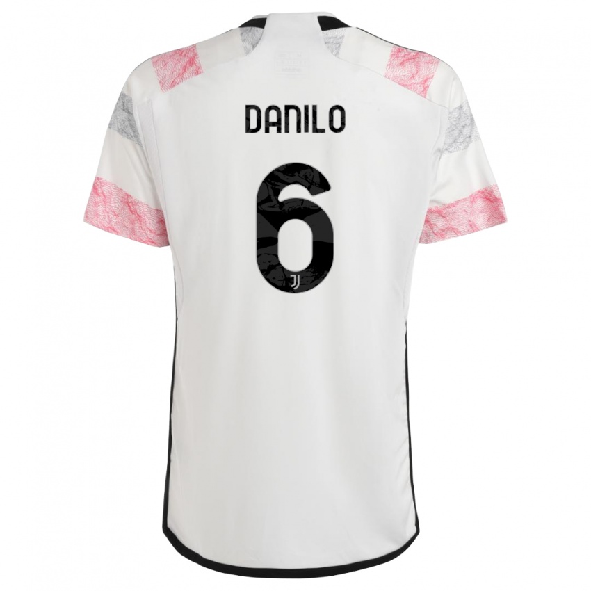Mulher Camisola Danilo #6 Branco Rosa Alternativa 2023/24 Camisa Brasil