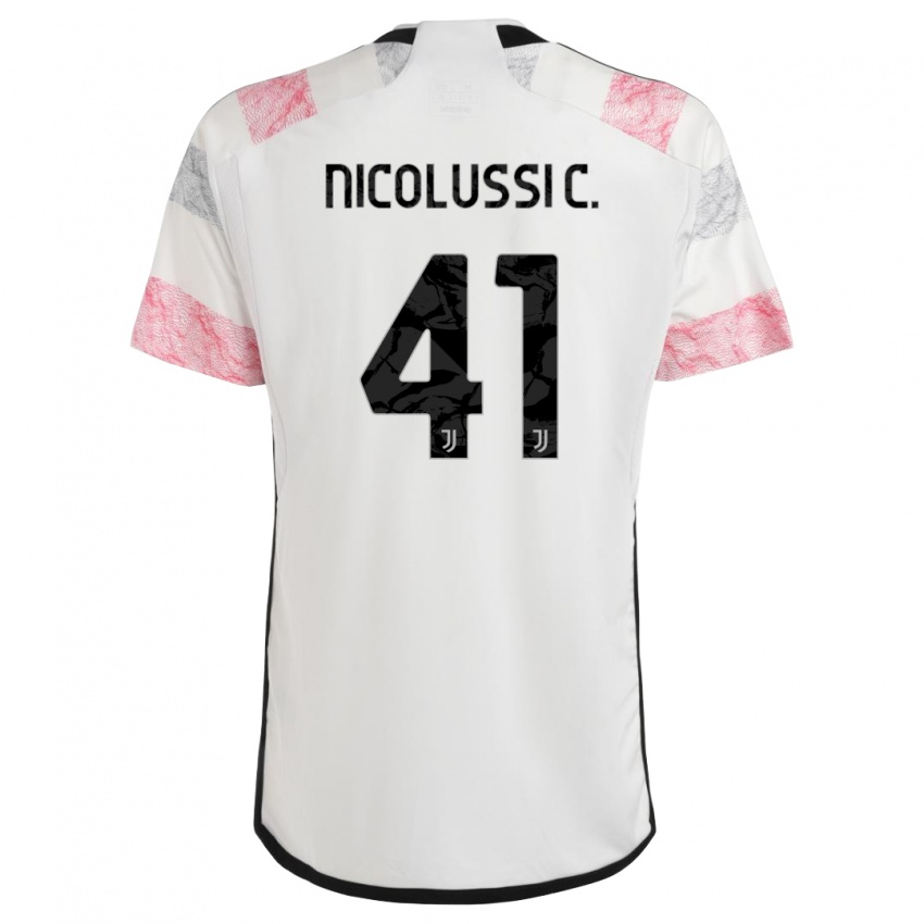 Mulher Camisola Hans Nicolussi Caviglia #41 Branco Rosa Alternativa 2023/24 Camisa Brasil