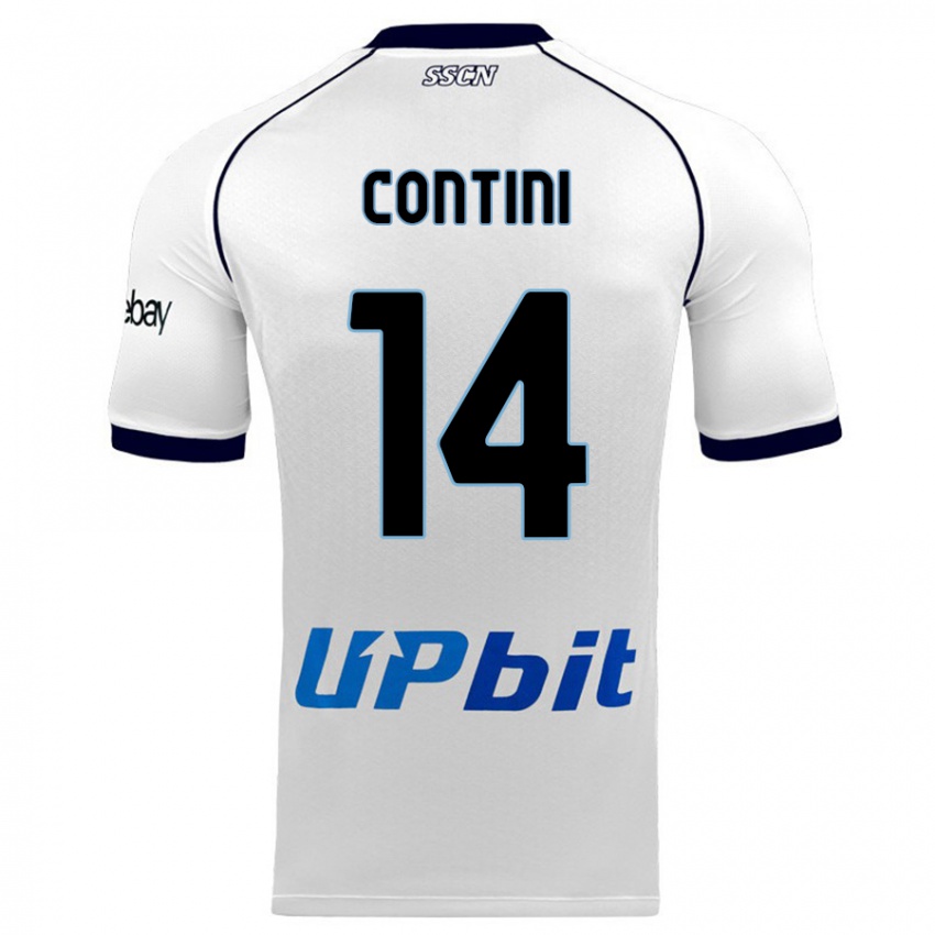 Mulher Camisola Nikita Contini #14 Branco Alternativa 2023/24 Camisa Brasil