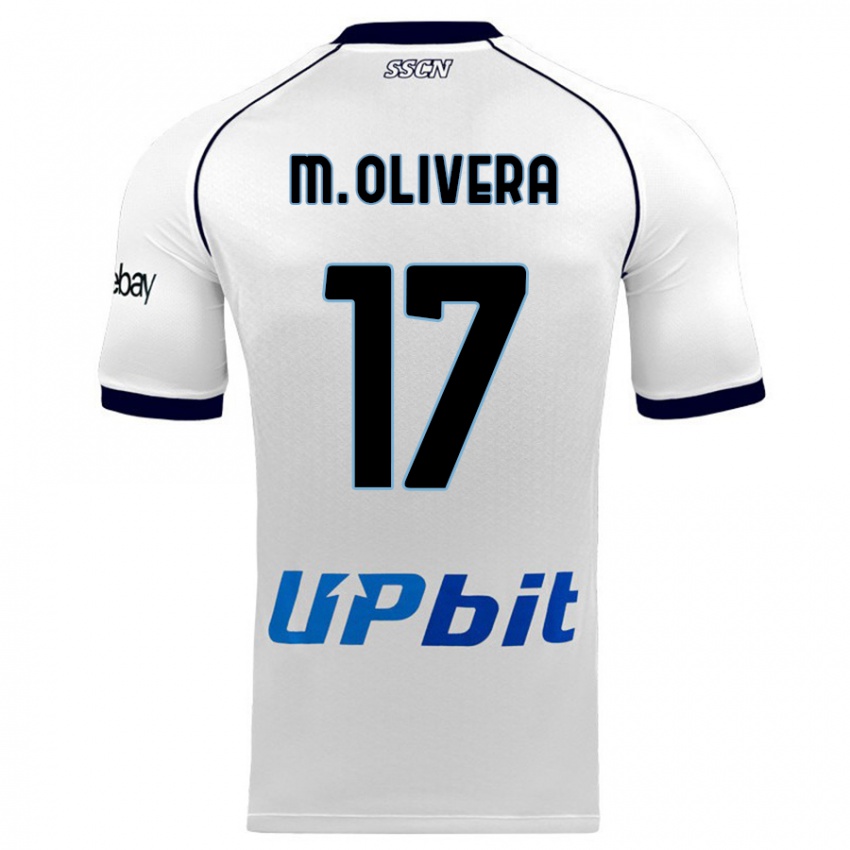 Mulher Camisola Mathias Olivera #17 Branco Alternativa 2023/24 Camisa Brasil