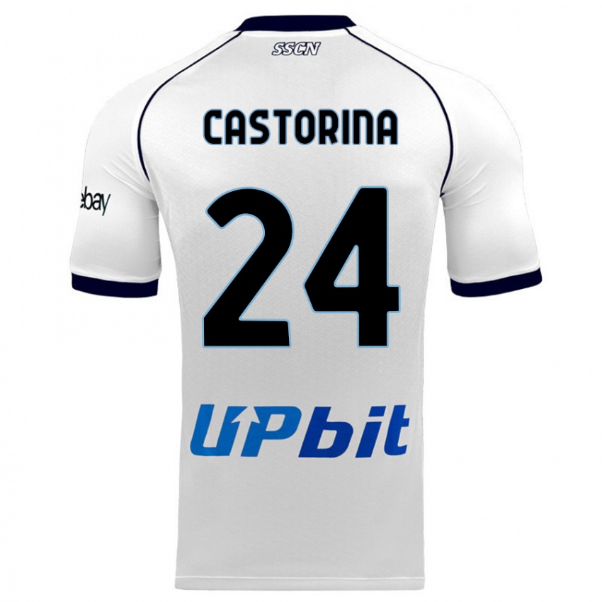 Mulher Camisola Alessandro Castorina #24 Branco Alternativa 2023/24 Camisa Brasil