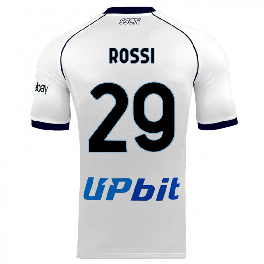 Mulher Camisola Francesco Rossi #29 Branco Alternativa 2023/24 Camisa Brasil