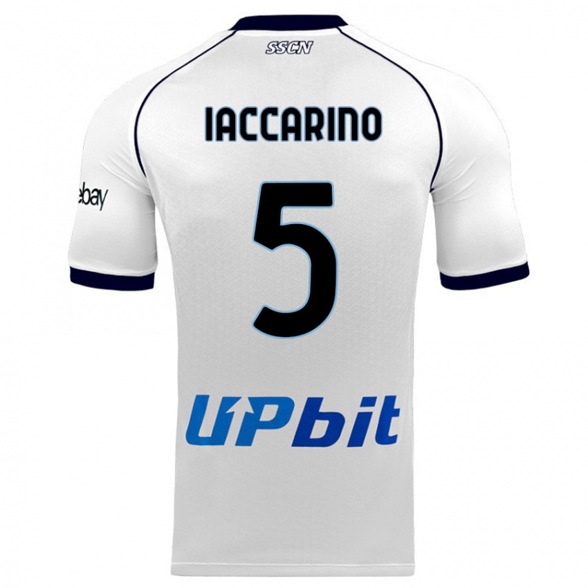 Mulher Camisola Gennaro Iaccarino #5 Branco Alternativa 2023/24 Camisa Brasil
