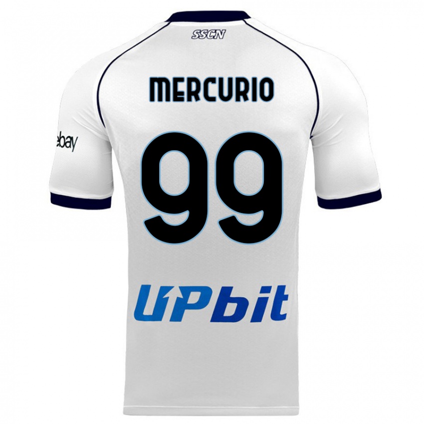 Mulher Camisola Giovanni Mercurio #99 Branco Alternativa 2023/24 Camisa Brasil