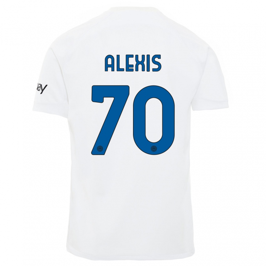 Mulher Camisola Alexis Sanchez #70 Branco Alternativa 2023/24 Camisa Brasil