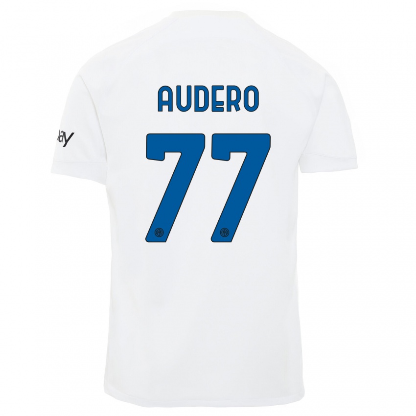 Mulher Camisola Emil Audero #77 Branco Alternativa 2023/24 Camisa Brasil